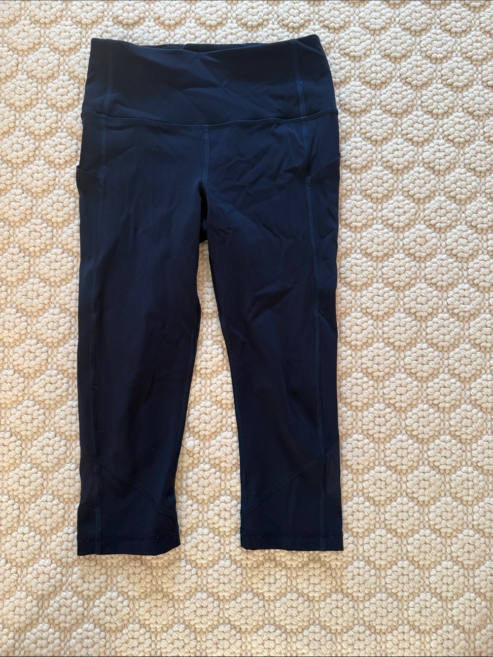 Lululemon athletica Women Navy Pace Rival High-Rise Crop 22